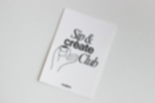 Postkarte "Sip & Create Club"
