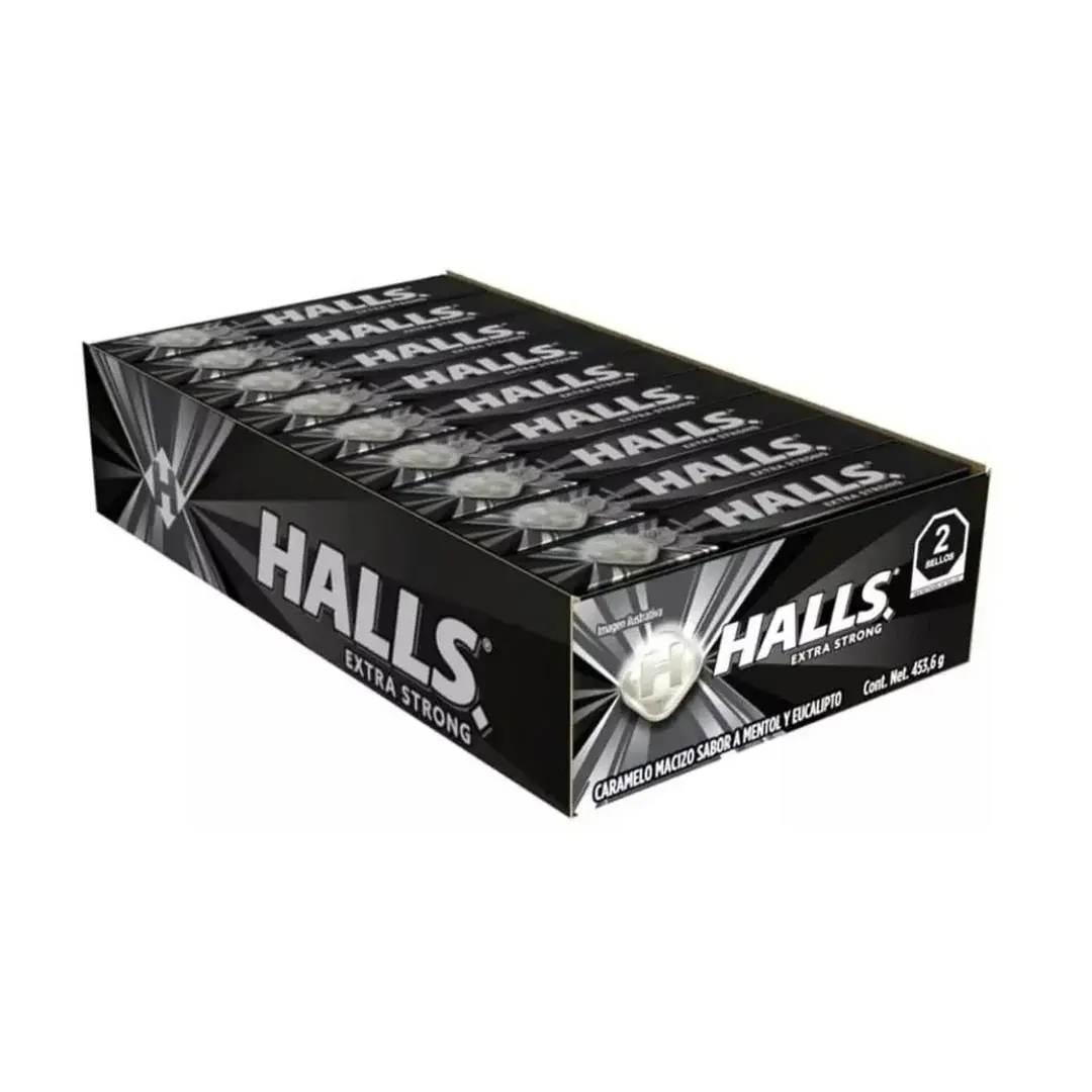 Mexican Halls Black Extra Strong (Pack of 12)