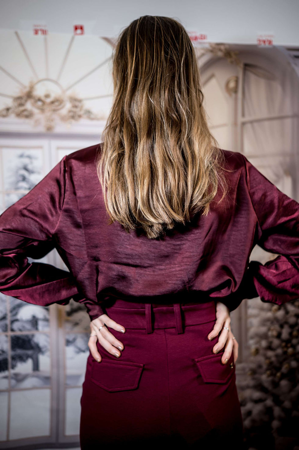 Thumbnail: Blaise Trousers Bordeaux  - Melissa Collection