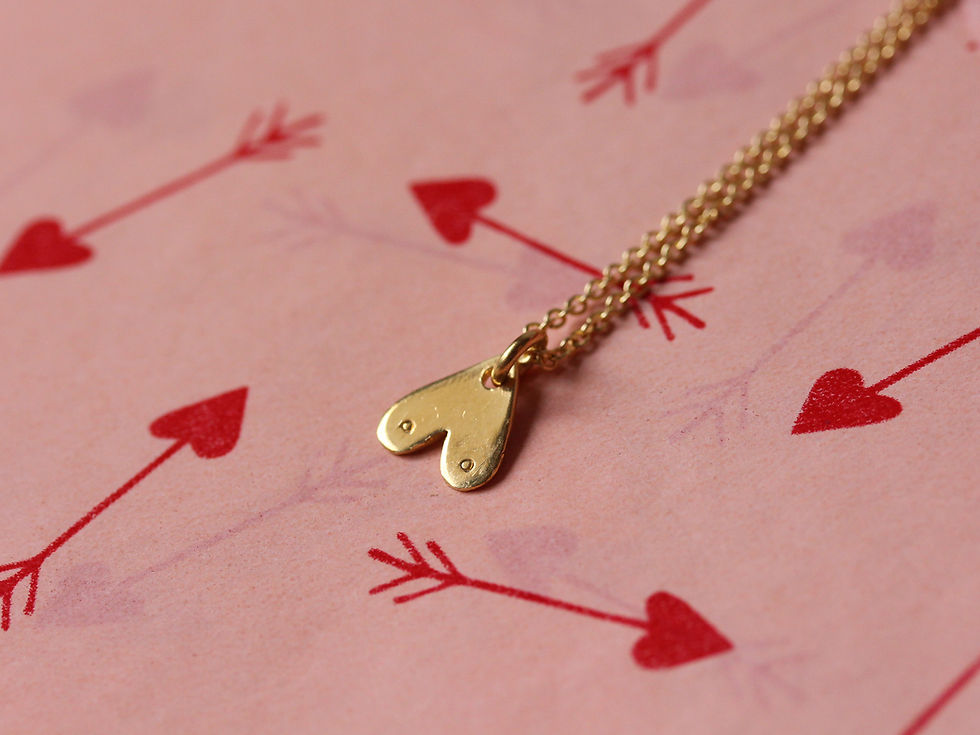 Thumbnail: LOVE YOUR BOOBS necklace in sterling silver