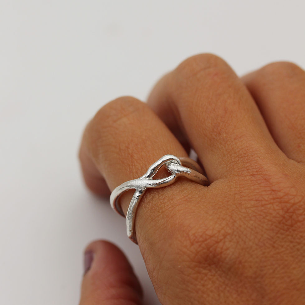 Miniatura: Anello  intrecciato in argento 925