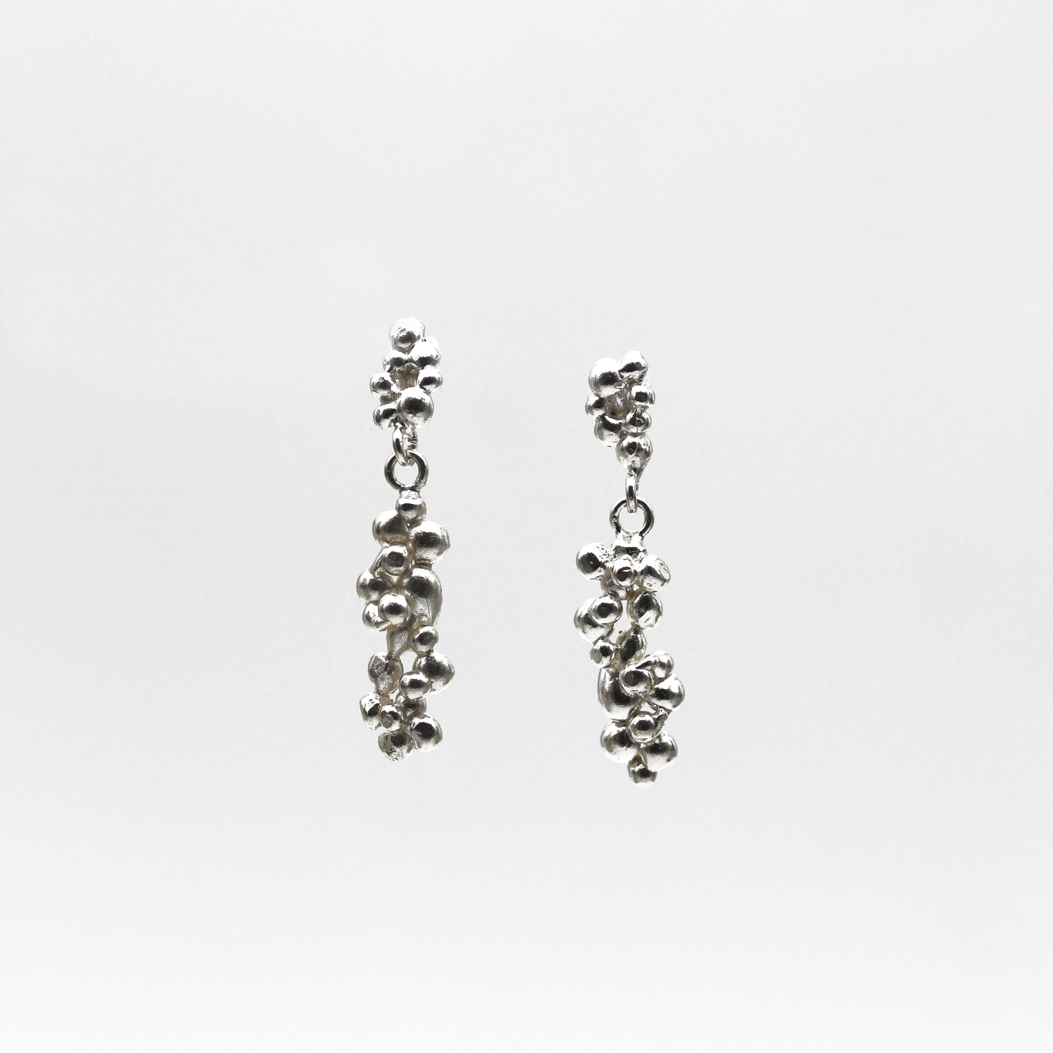 Orecchini bolle pendenti in argento 925