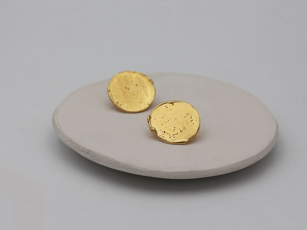 Thumbnail: Sealing wax earrings in sterling silver