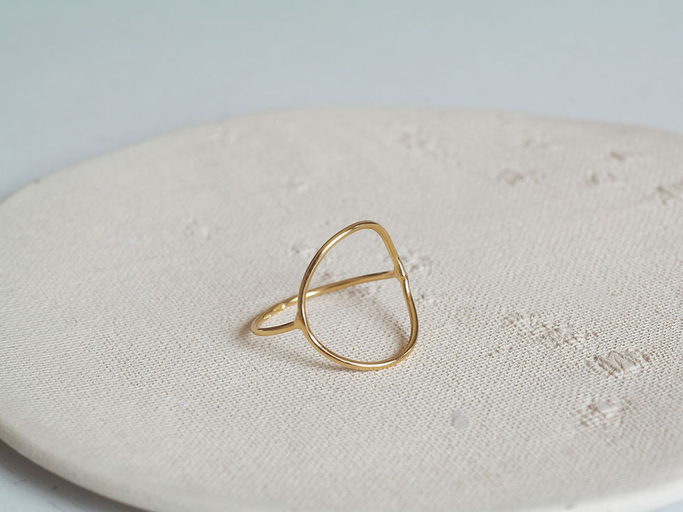 Thumbnail: Big empty circle ring in sterling silver