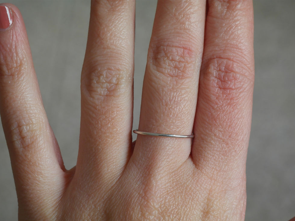 Thumbnail: Simple band ring in sterling silver