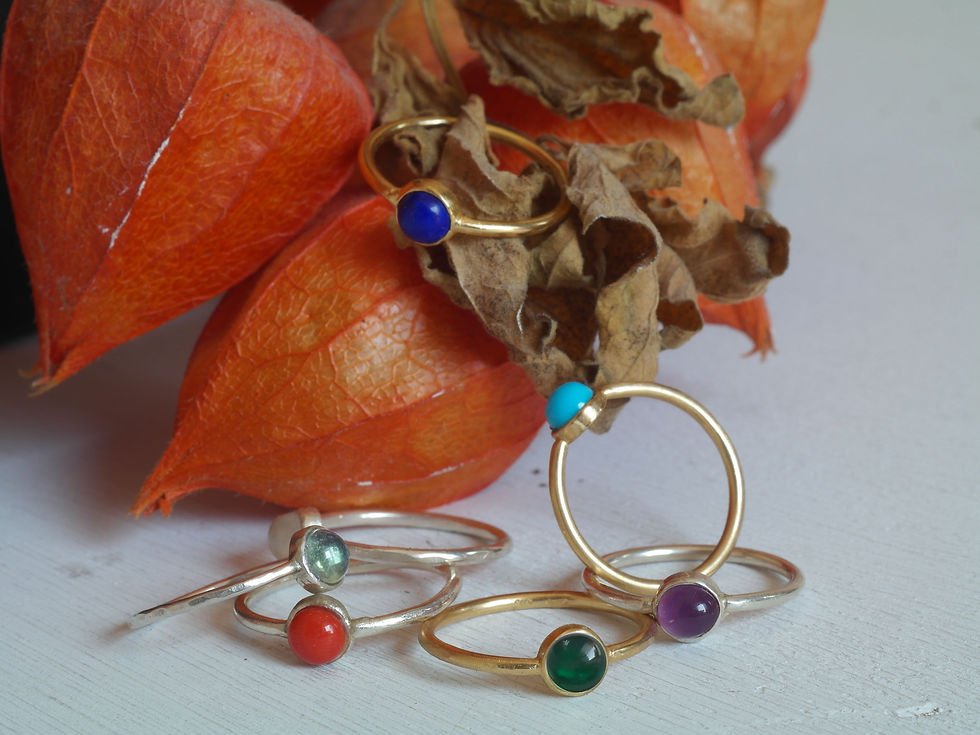 Thumbnail: Blue lapis ring in sterling silver
