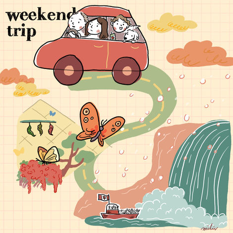 Family Weekend Trip | Journal cover design