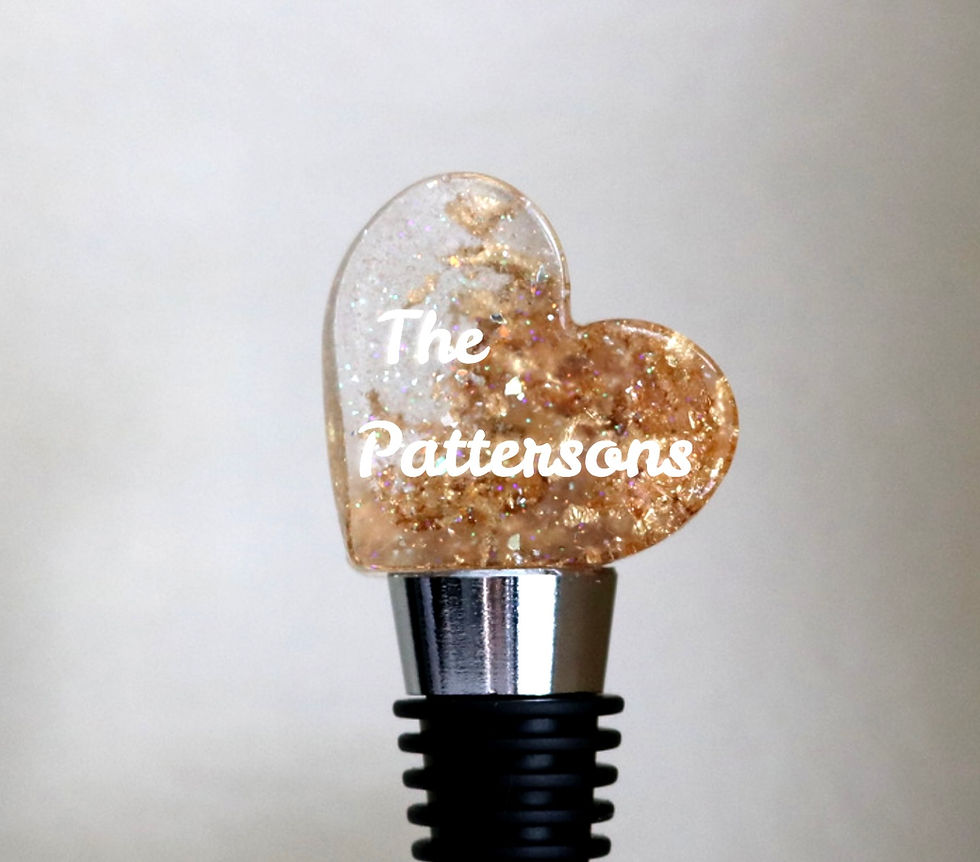 Thumbnail: Resin Heart Shaped Customized Bottle Stoppers