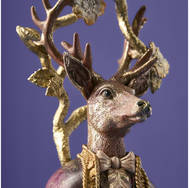 Thumbnail: Bougeoir cerf Alexandre tons rouges