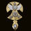 Thumbnail: Croix baroque ailes et ornements blancs