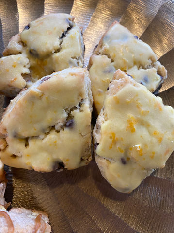 Fresh baked lemon scones