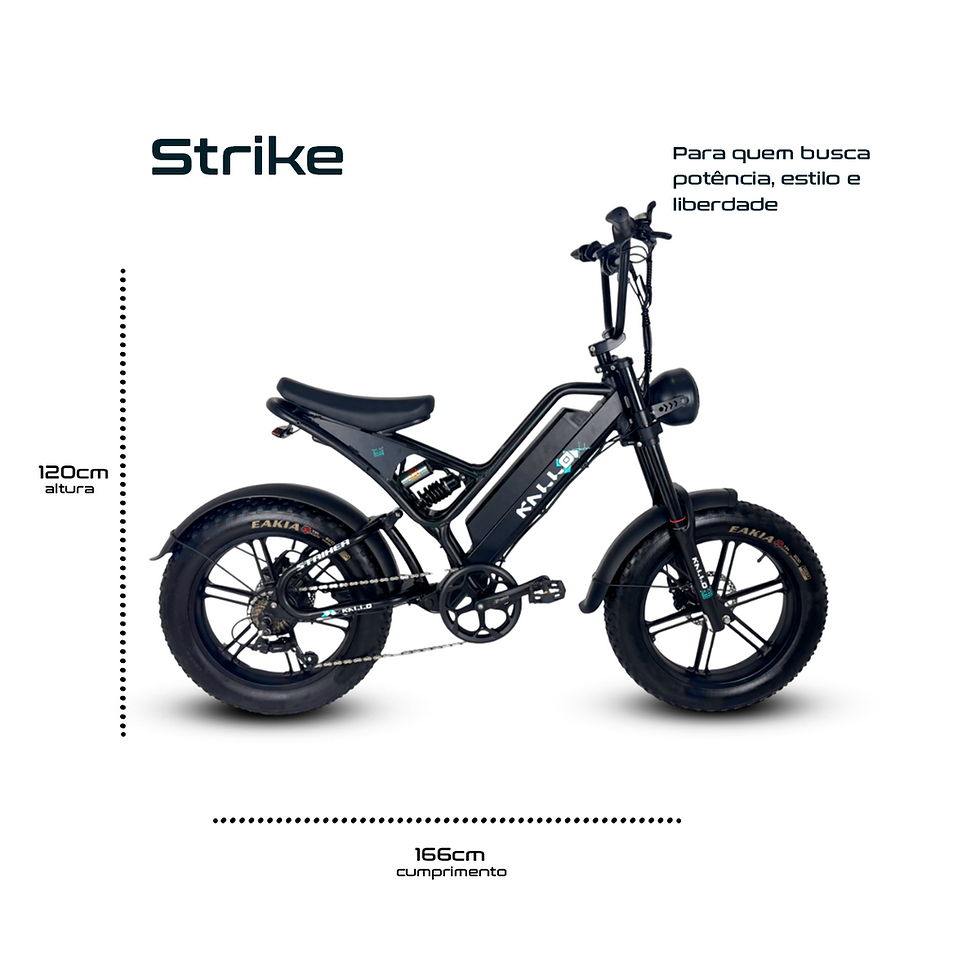 Miniatura: Bicicleta Elétrica Kallo Striker 1000w 15ah Freio Hidráulico Preto