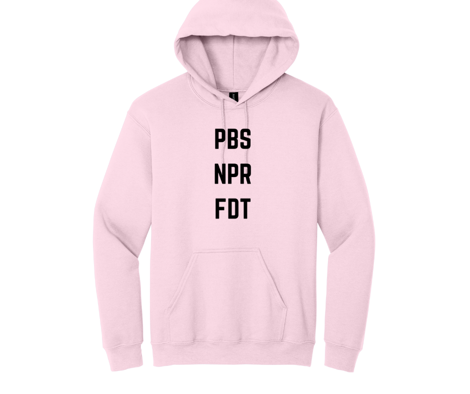 Thumbnail: PBS, NPR, FDT Gildan Hoodie