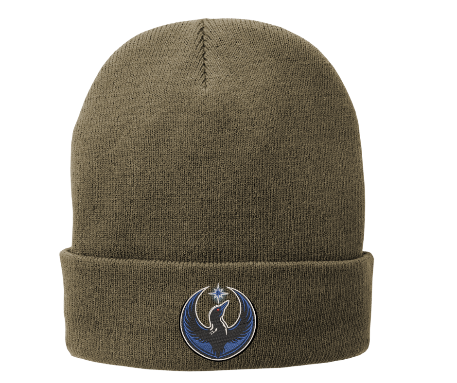 Thumbnail: Embroidered Unbroken North Fleece Lined Cuffed Beanie
