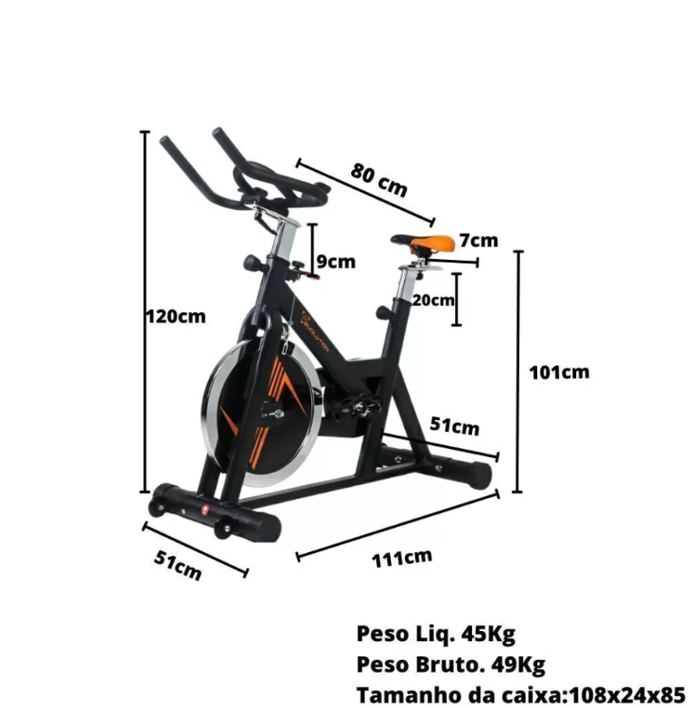 Miniatura: Bicicleta Spinning Evolution Semi-Profissional Sp2600