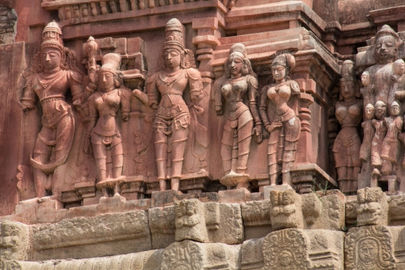 This relief is located at the Śrī Kṛṣṇa Svāmī Temple in Hampi, Karnataka, India. It is a testament to the Vijayanagara Empire of South India