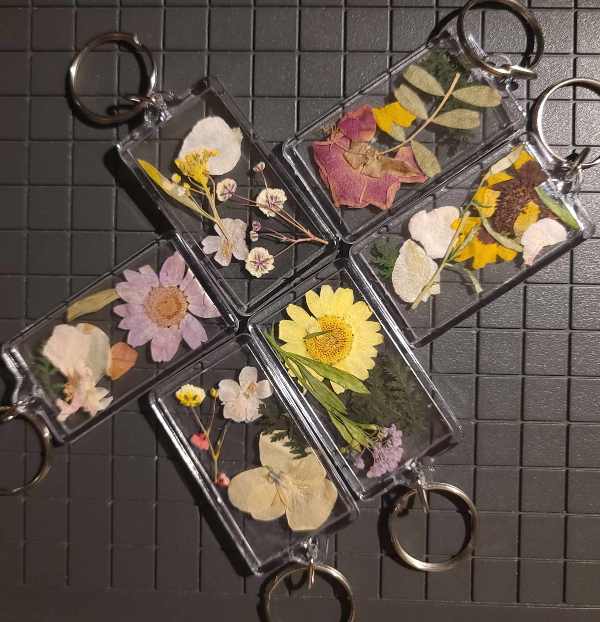 Pressed Flower Keychain