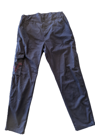 Pantalon cargo gris foncé, poches cargo