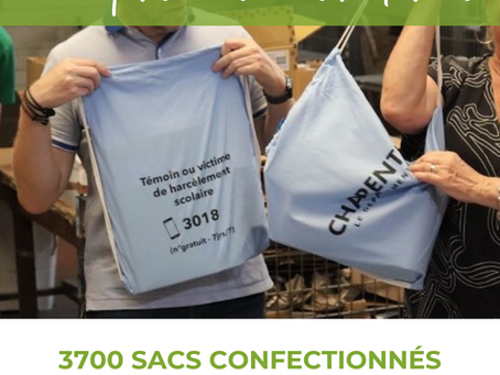 Sacs en tissus distribués aux collégiens charentais