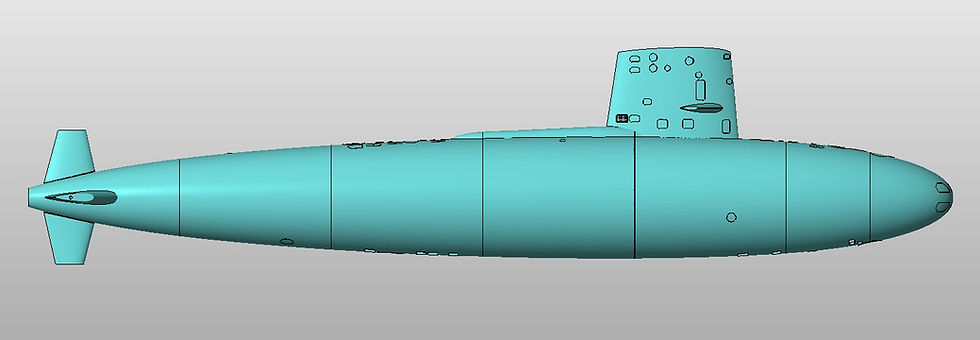 Thumbnail: USS Skipjack 3D Files in 1:72 scale