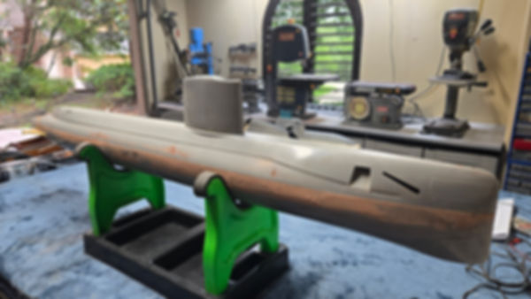 US Skate Class RC Sub Fiberglass Hull in 1/64 Scale