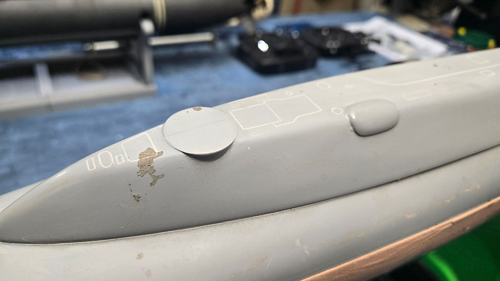 Thumbnail: US Skate Class RC Sub Fiberglass Hull in 1/64 Scale