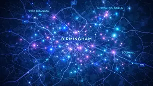 AI search dashboard showing Birmingham businesses being found across Google, AI search and voice search
