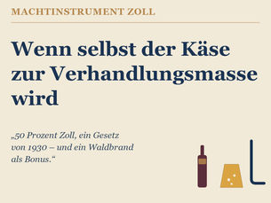 Käse, Wein, Eishockeyschläger: Trump entdeckt das Machtinstrument Zoll neu
