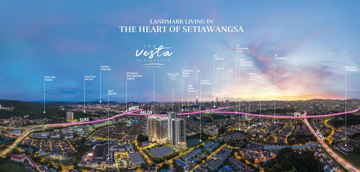 Vesta Residence Setiawangsa Location Map