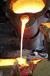 Melted Bronze pouring