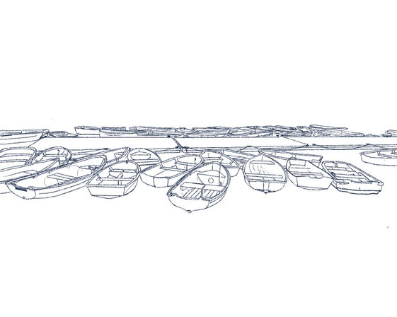 illustration of quissett yacht club, falmouth 