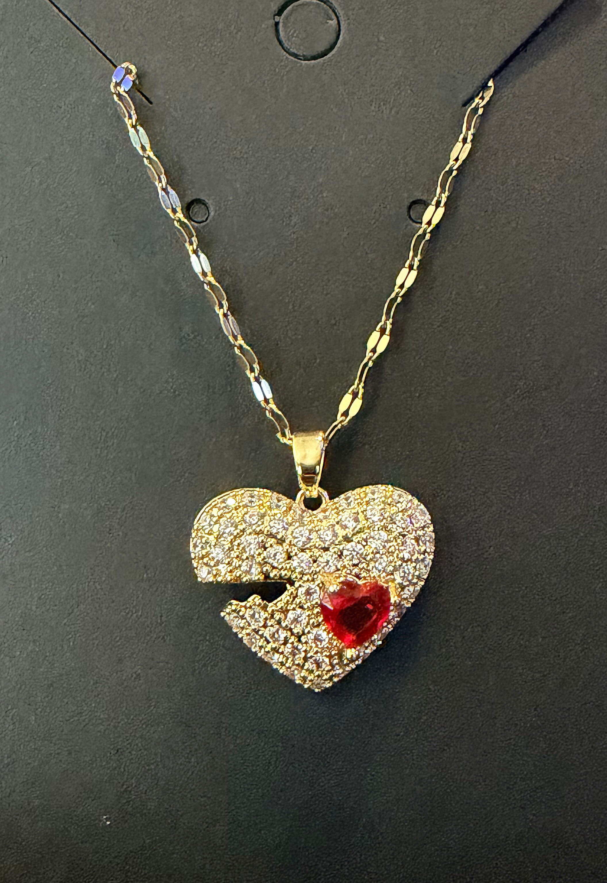 Stainless Steel Gold-Plated,  Tarnish Resistant Necklace #218 (Chain 16”-18)”)