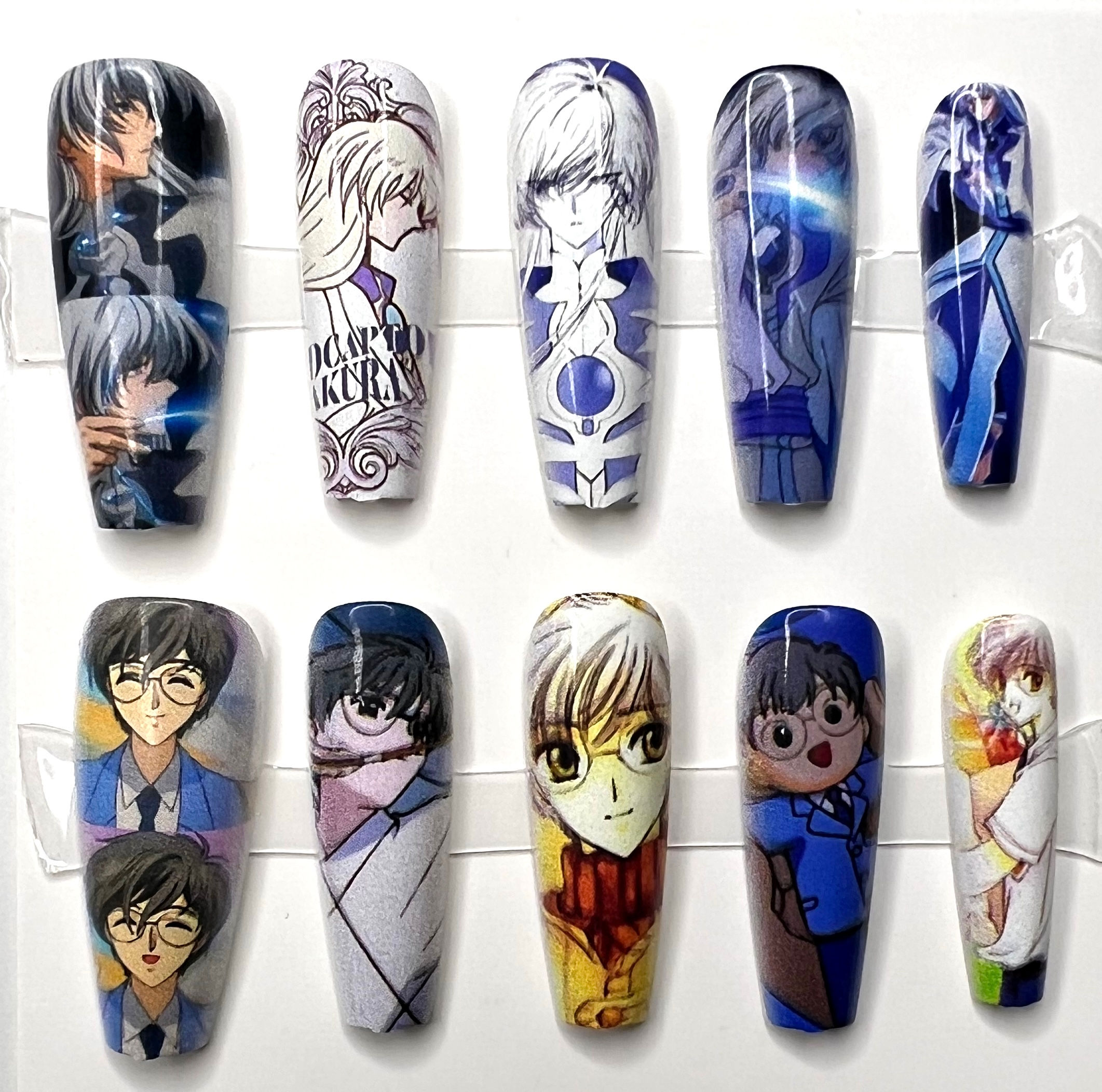 Long, Anime Press On Nails - Size: Medium