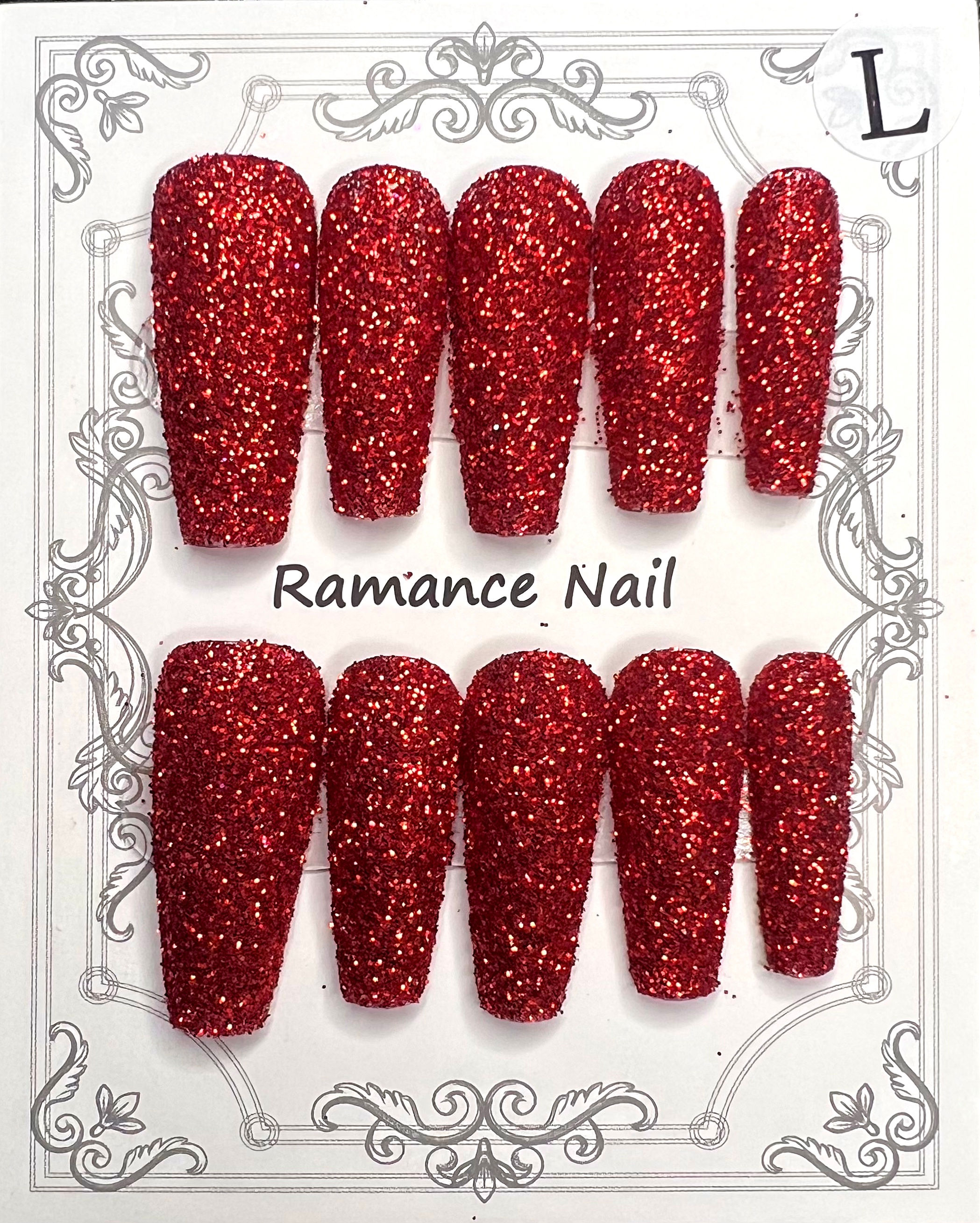 Long, Coffin Style Handmade Sugar Press On Nails -Size: Large 