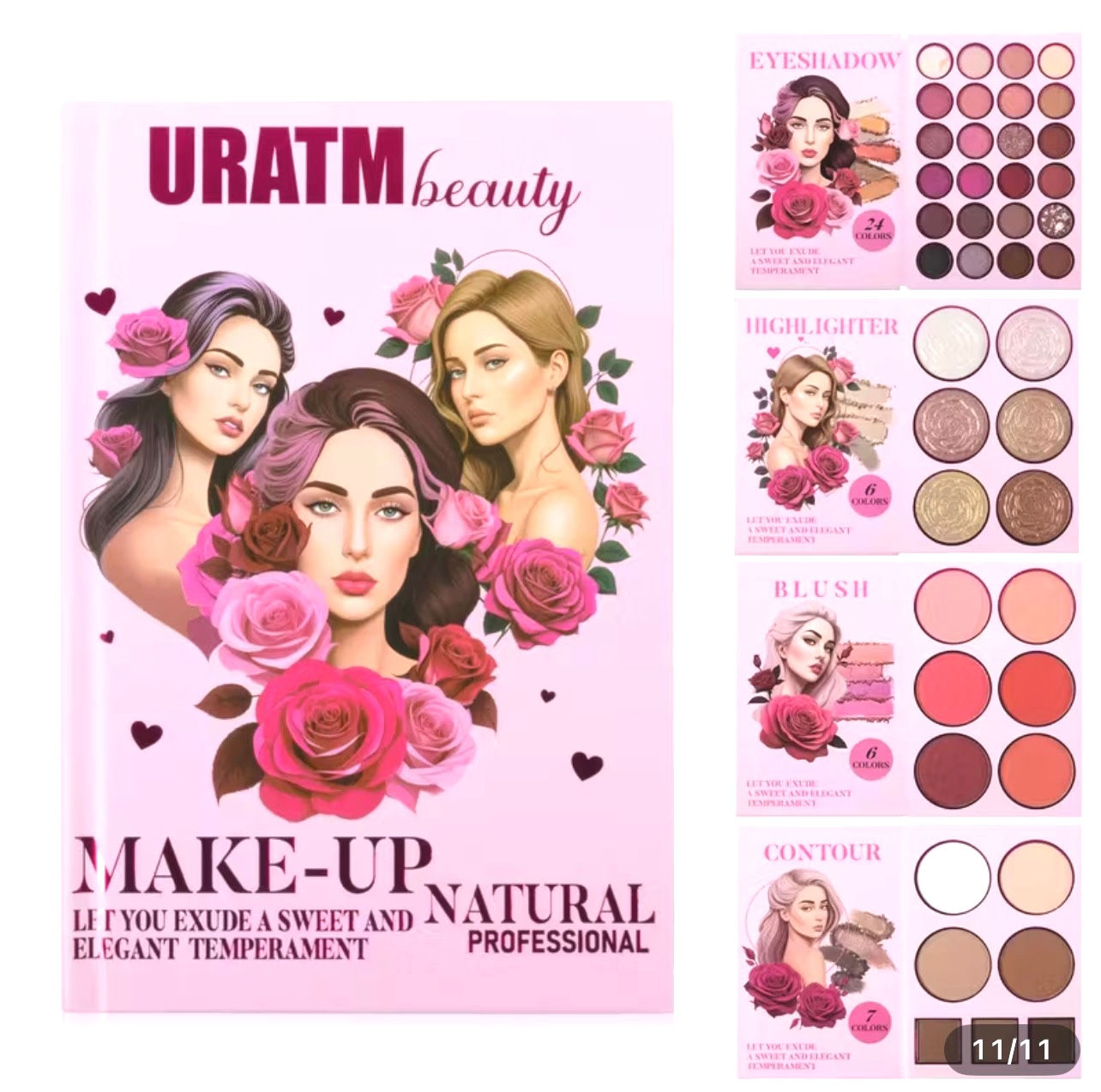 Uratm Beauty Book Eyeshadow Pallette (Pinks)