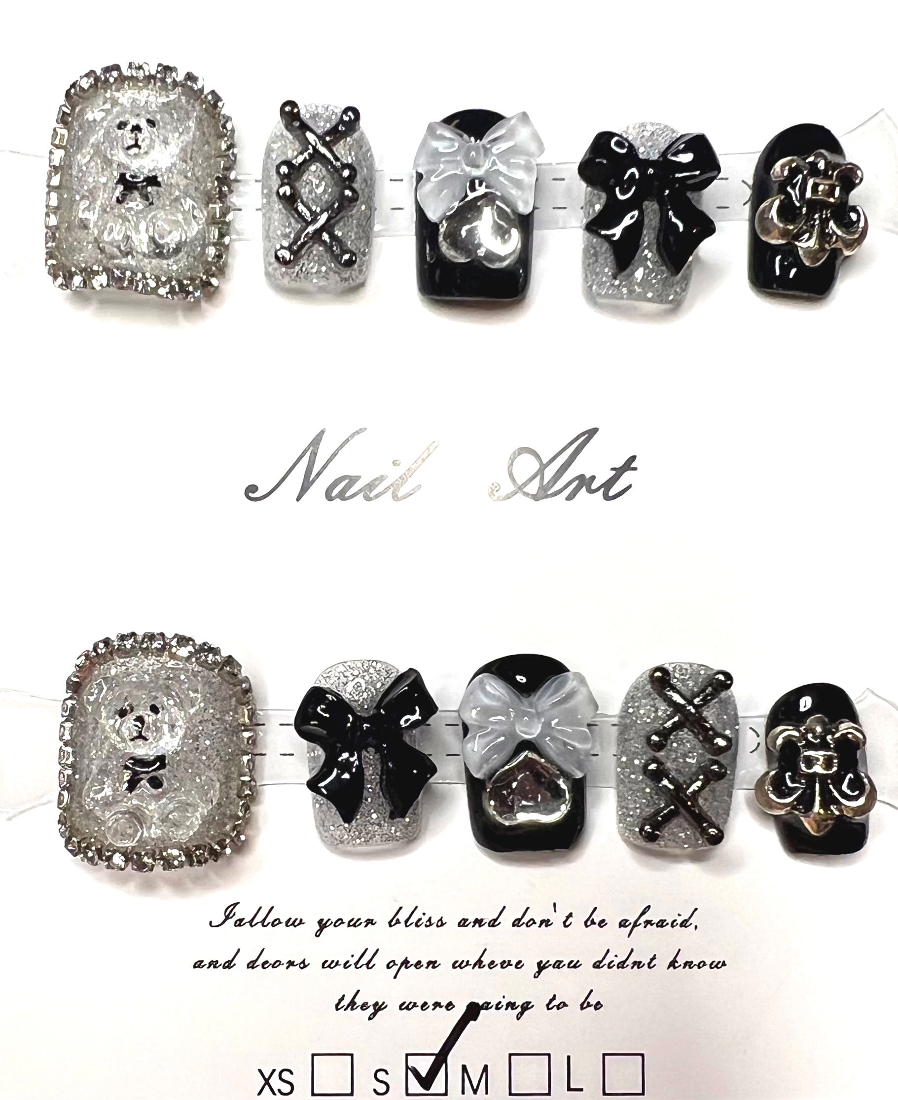 Short, Coffin Style Handmade Press On Nails - Size: Small 