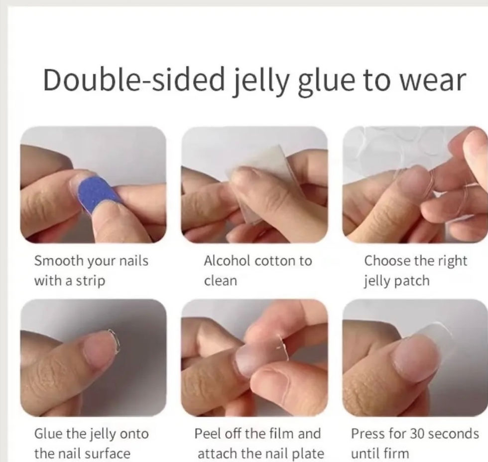 Thumbnail: Long, Stiletto Style Handmade Press On Nails - Size: Large 