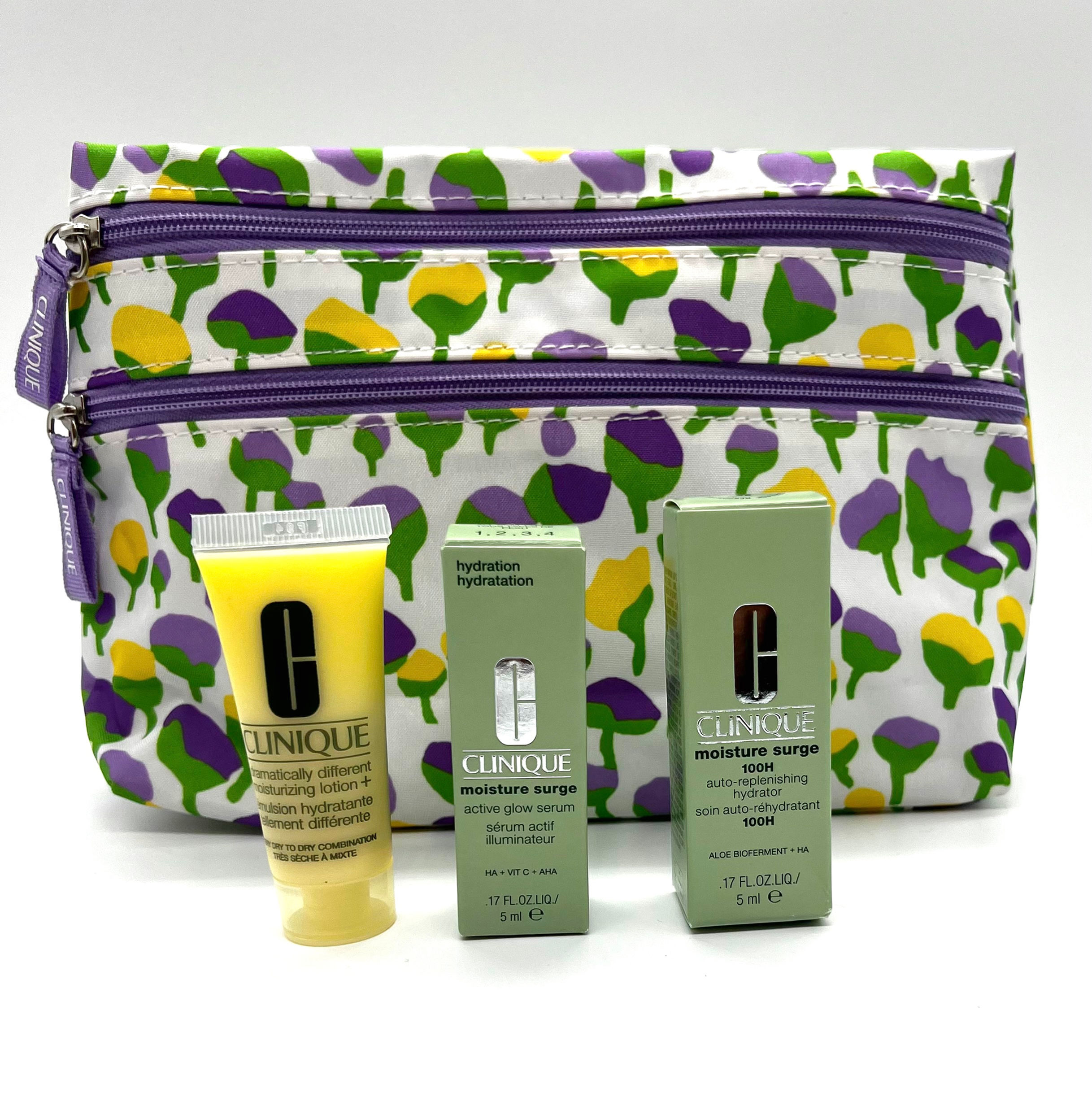 Clinique Makeup Bag with 3 Mini Products (see description)