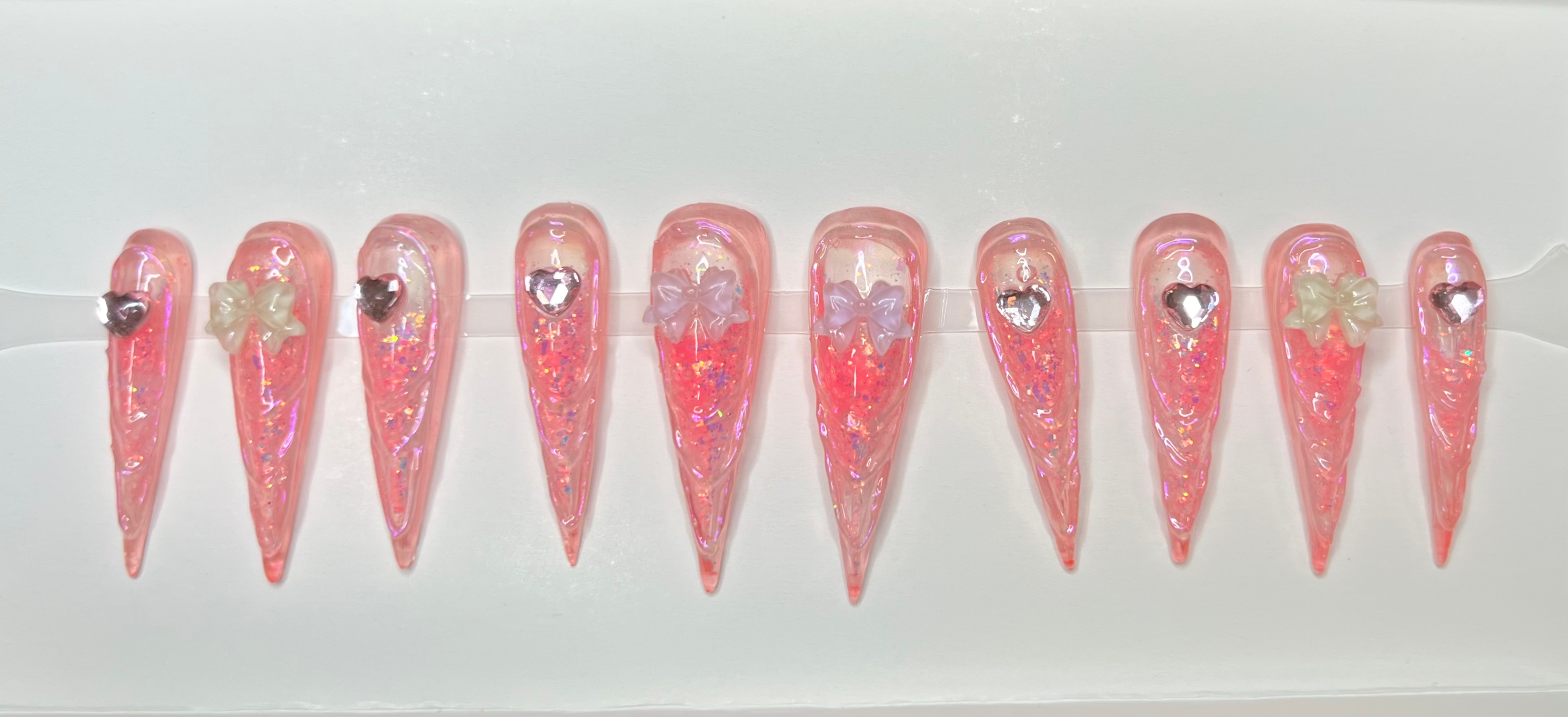 X-Long, Dragon Claw Premium Style Handmade Press On Nails -Size: Medium 