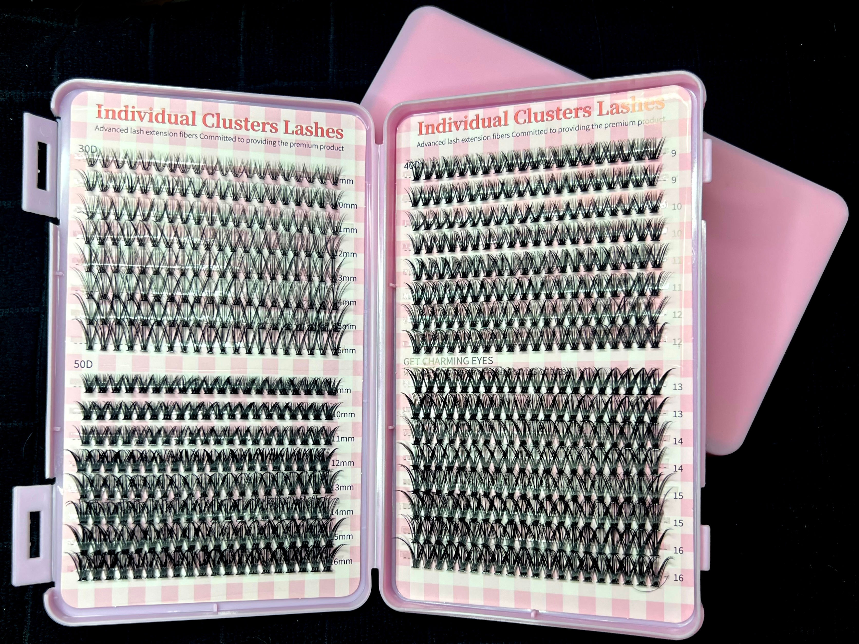 640 piece Individual Cluster Lashes ( read description for sizes)