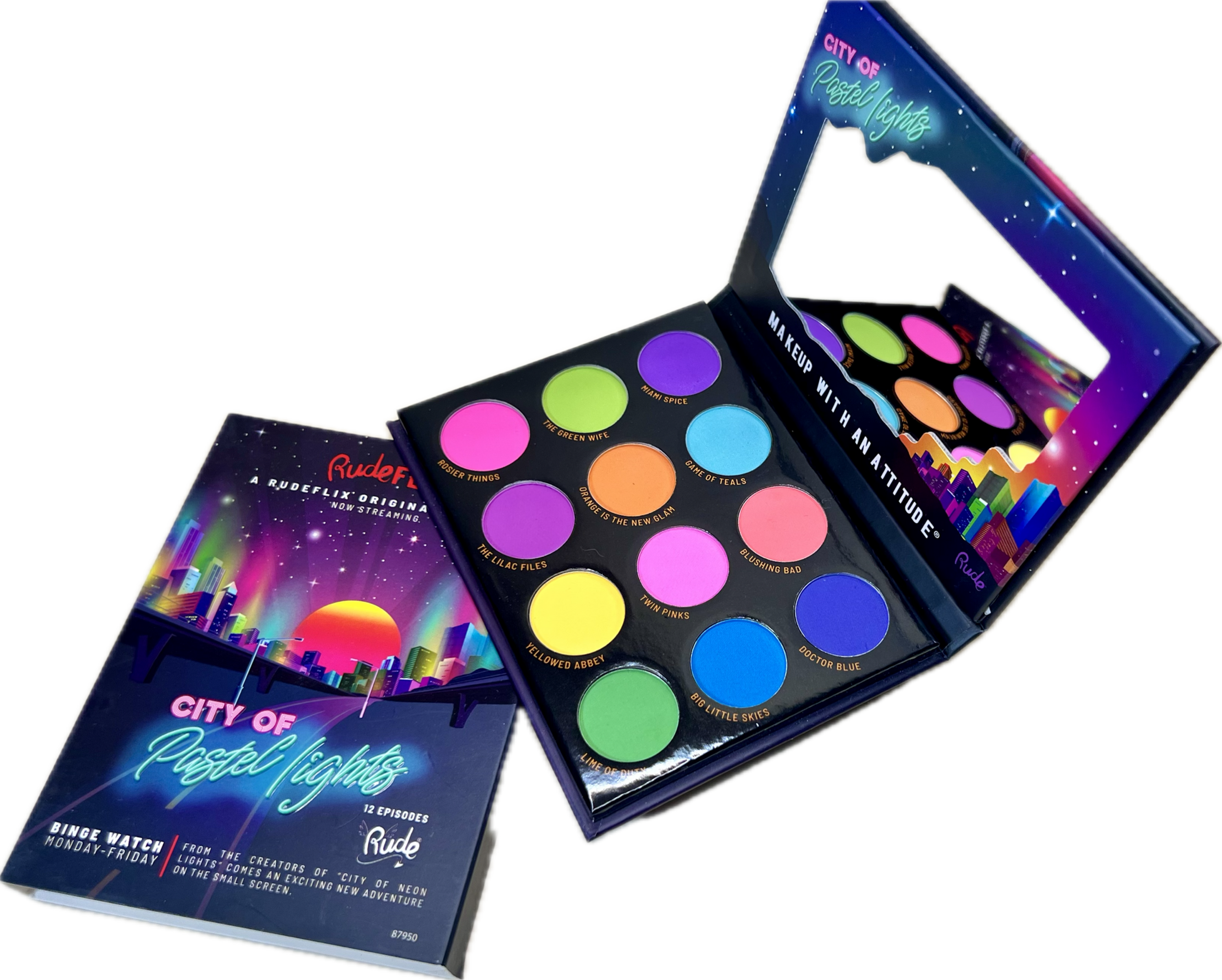 Rude Cosmetics City Of Pastel Lights Eyeshadow Palette