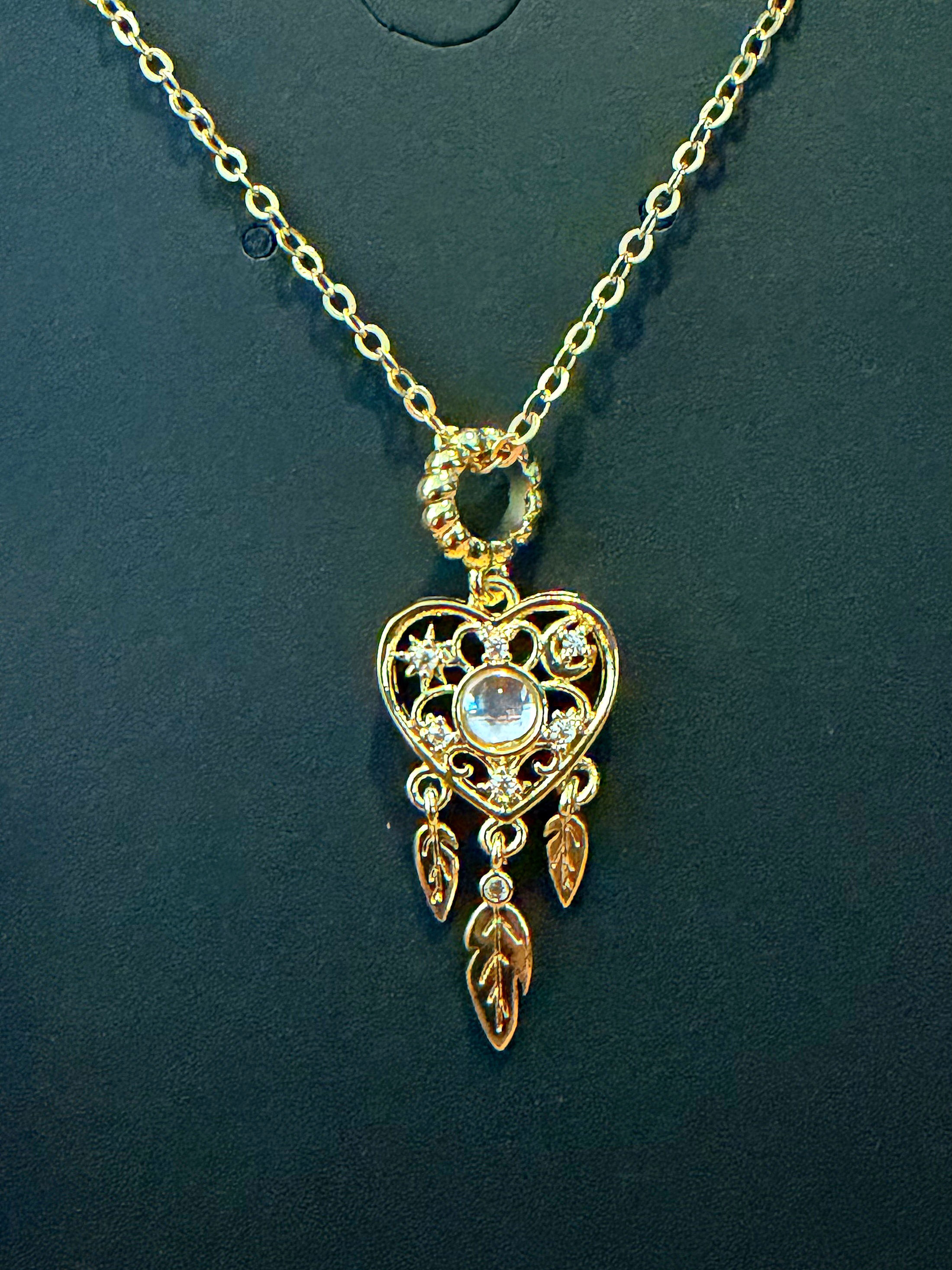 Stainless Steel Gold-Plated,  Tarnish Resistant Necklace #17 (Chain 16”-18”)