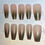 Thumbnail: Long, Coffin Style Handmade Press On Nails - Size: Medium 