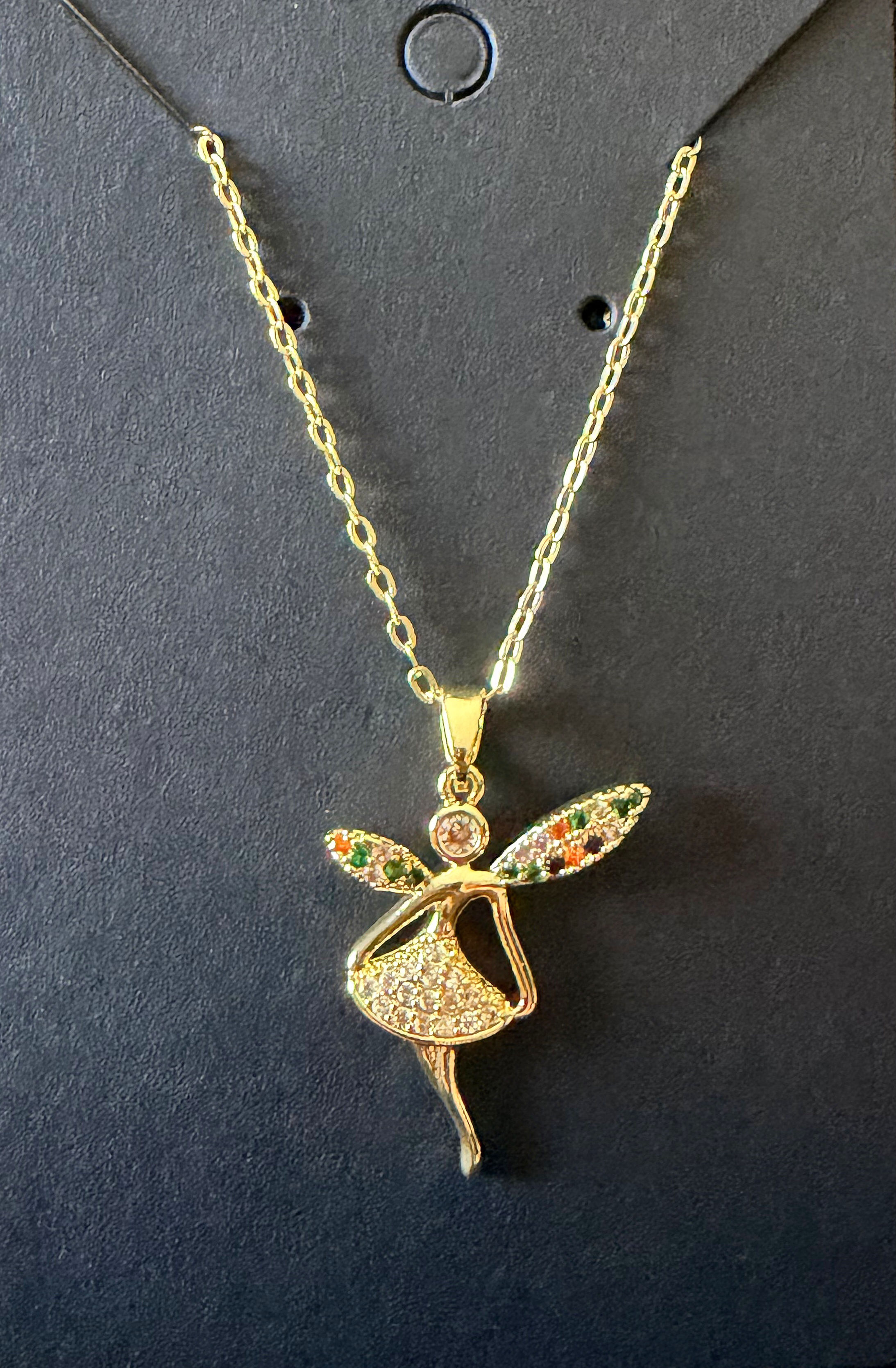 Stainless Steel Gold-Plated,  Tarnish Resistant Necklace #207 (Chain 16”-18)”)
