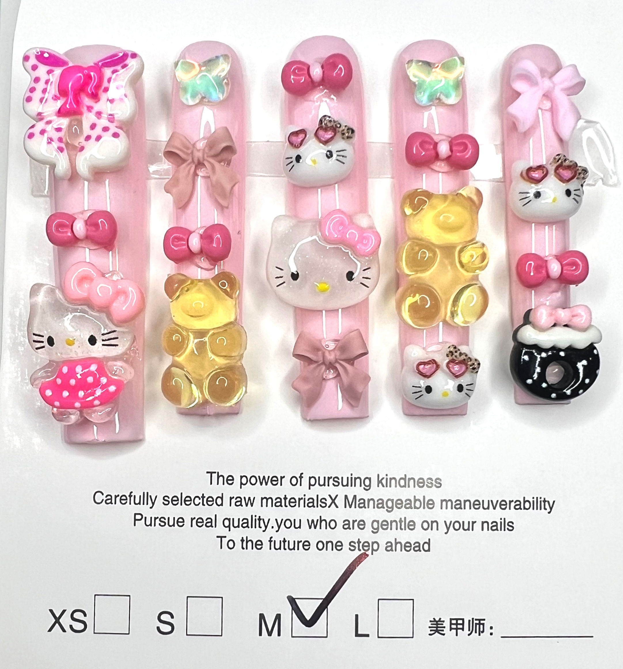 XX-Long, Square , Handmade Press On Nails - Size: Medium
