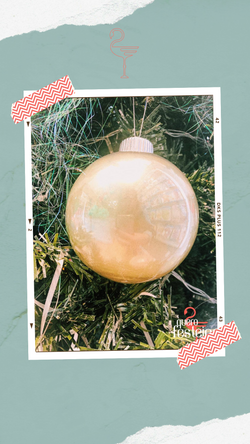 Bola Pó Dourado 10cm