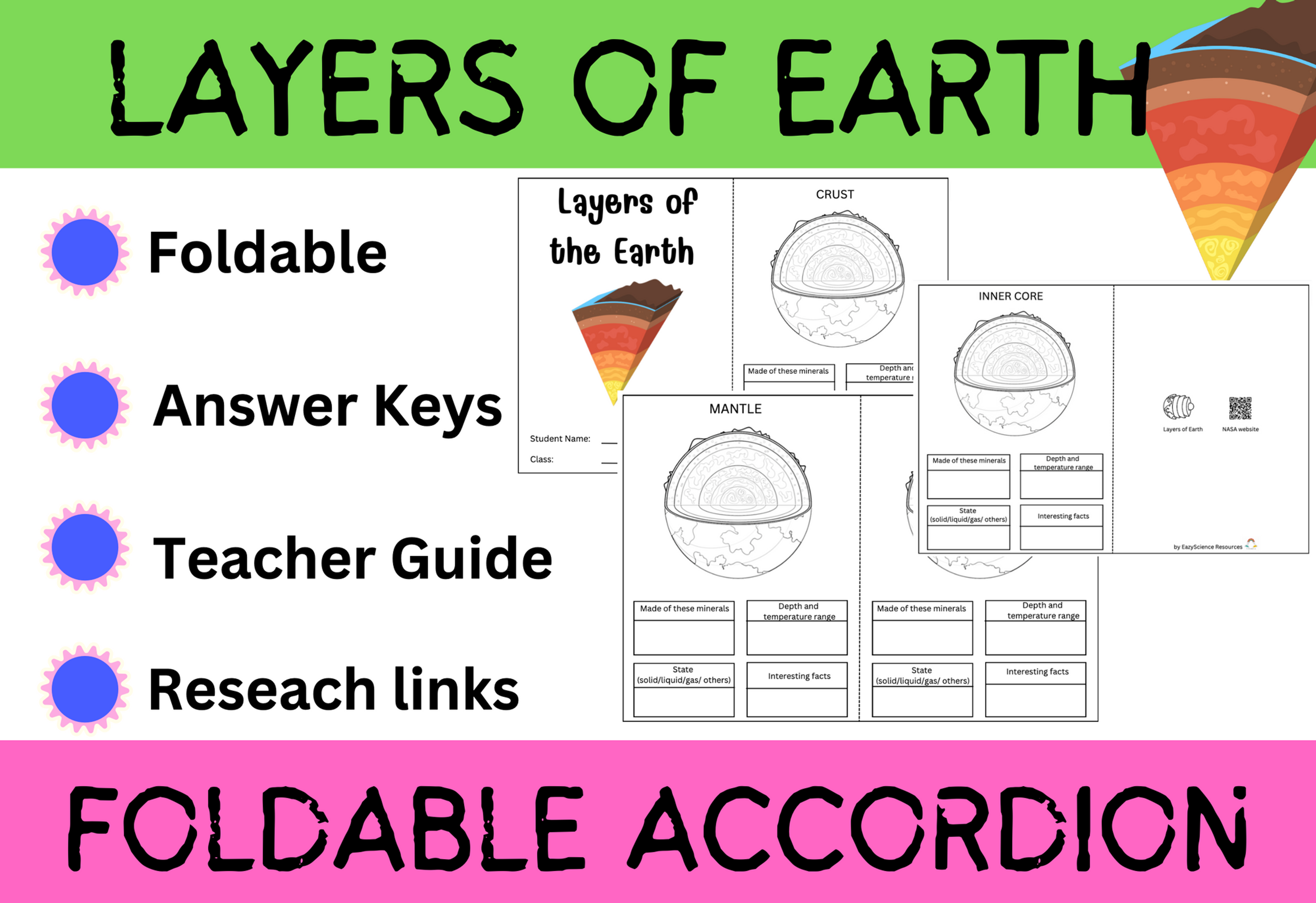 LAYERS OF EARTH FOLDABLE ACCORDION