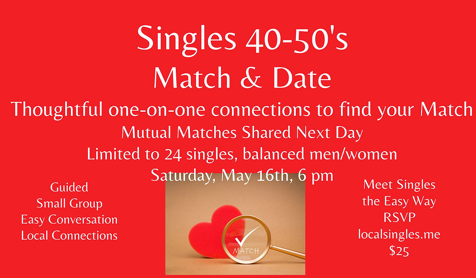 Singles 40–50: Speed Dating!