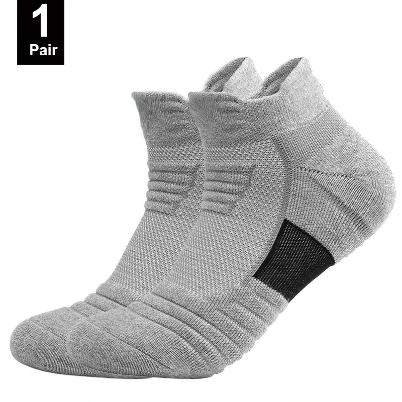 Miniatura: 1/3 Pairs Anti-slip Football Socks Men Cotton Sock Short Long Tube Soccer Basket