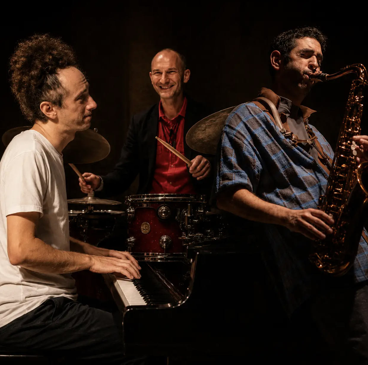 Ferenc Nemeth Trio with Ruslan Sirota & Daniel Rotem artwork from Sam First